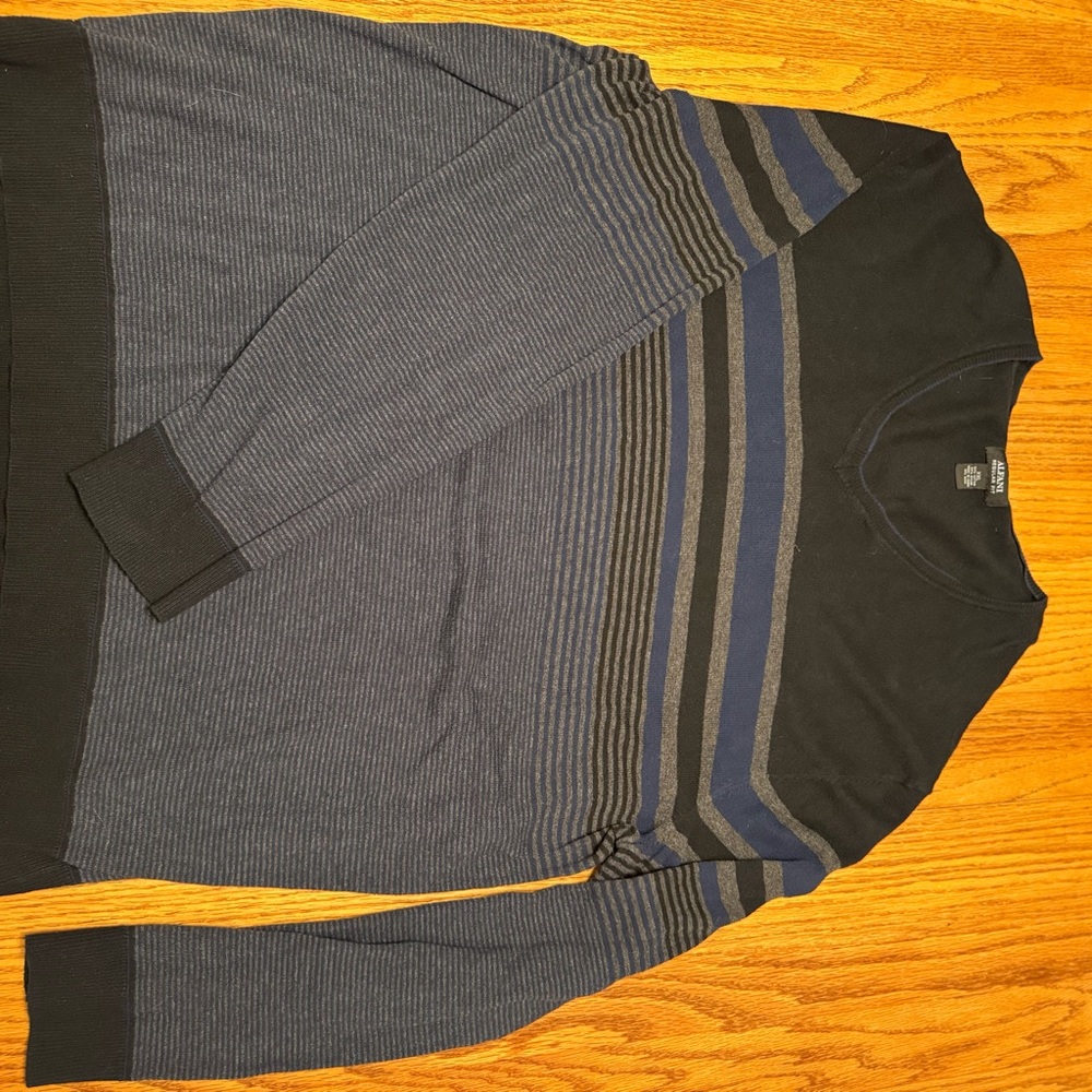 Alfani Men's Crewneck Sweater - XXL - Navy and Black